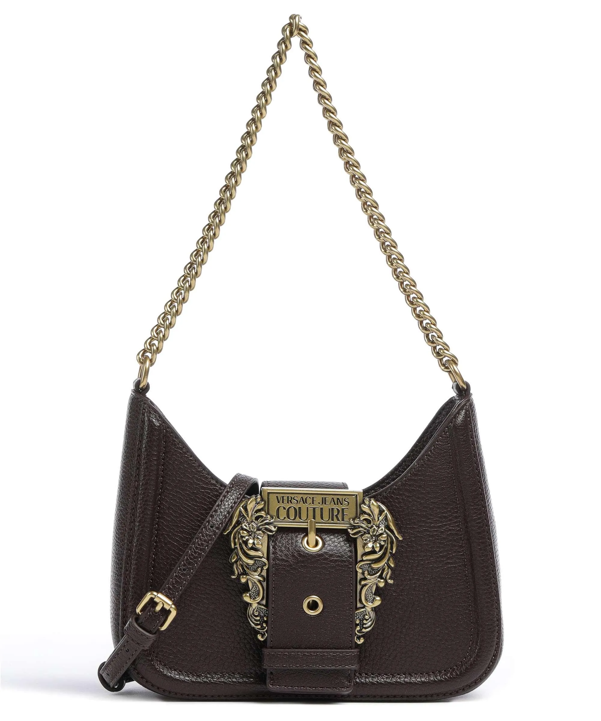  Versace Jeans Couture Couture 01 Borsa a spalla pelle sintetica marrone scuro  