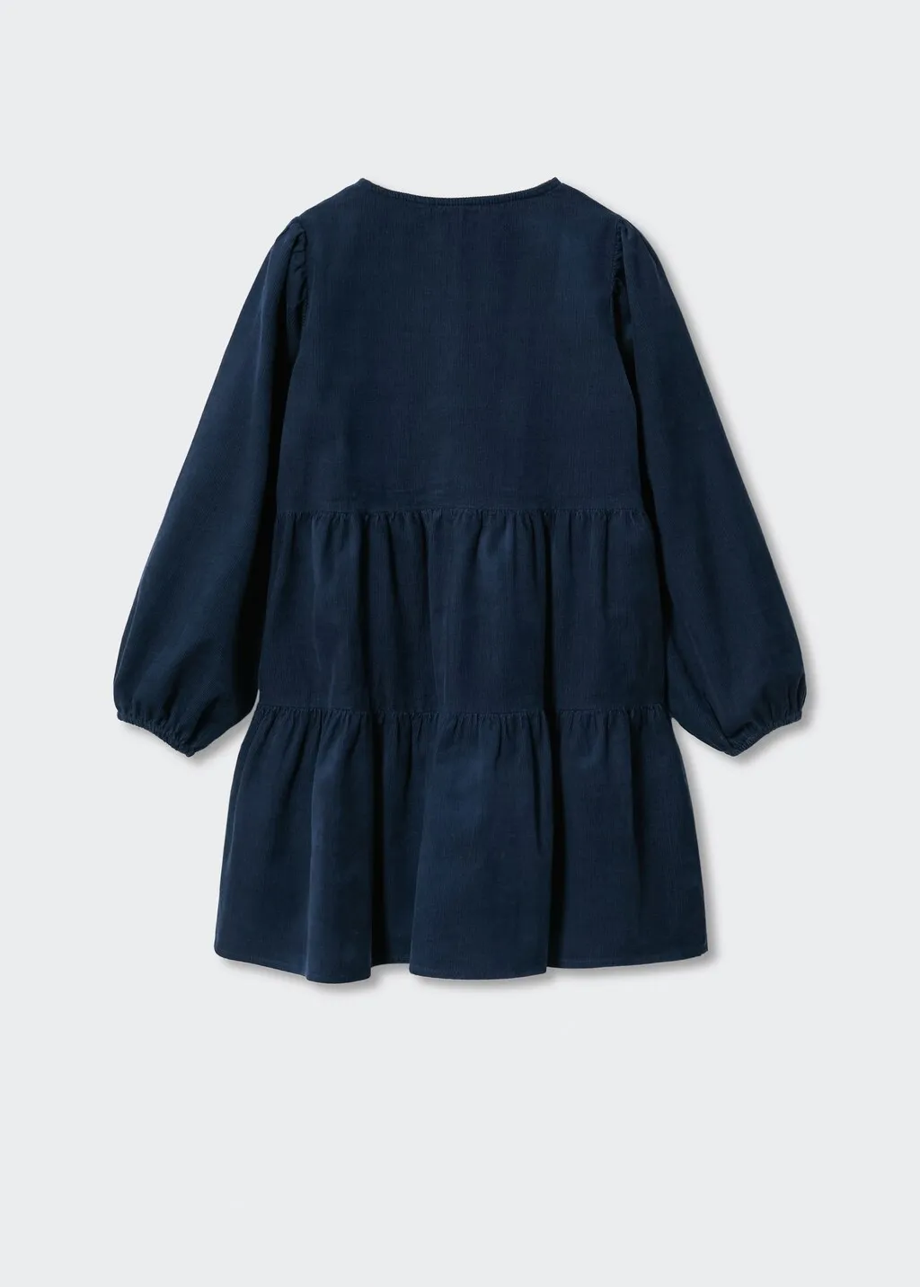 Vestito micro-velluto a coste volant