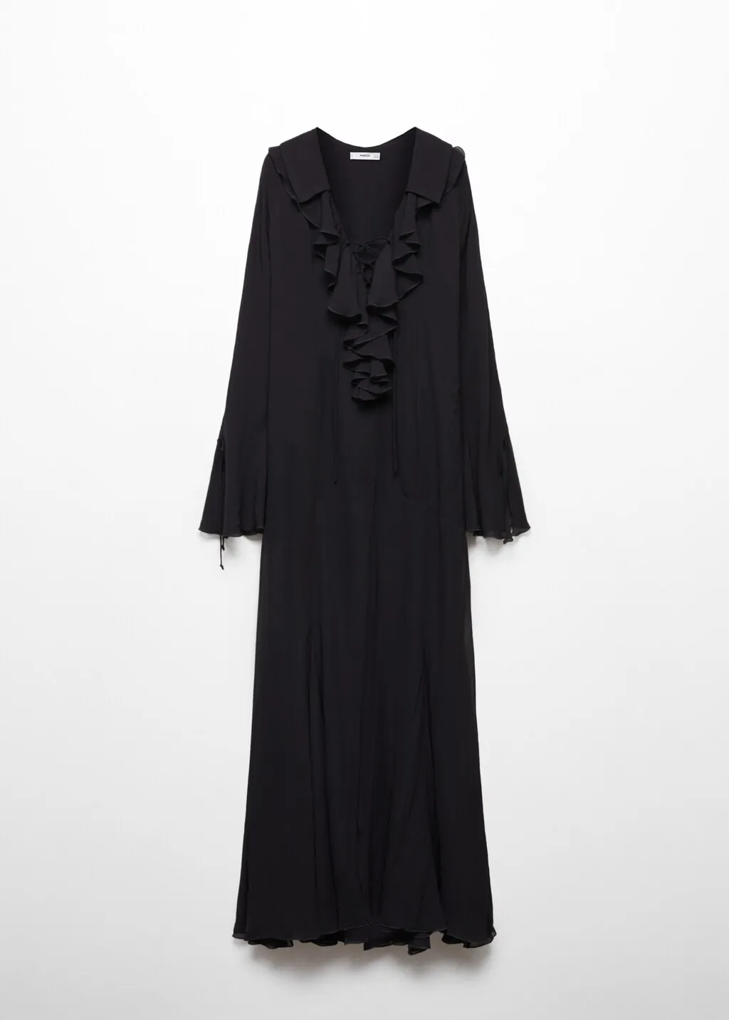 Vestito volant maniche svasate