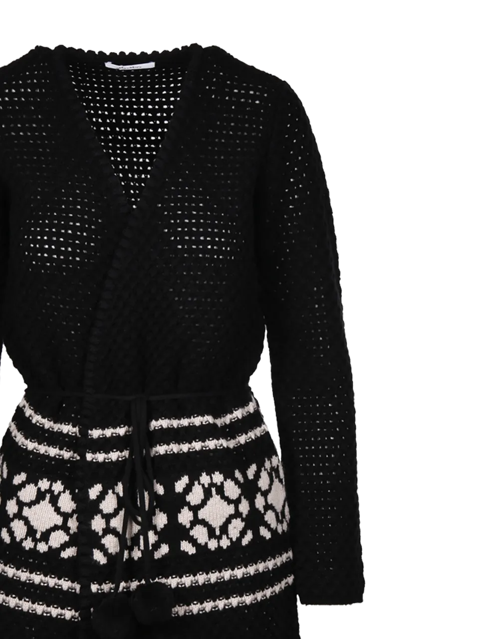 WOMAN MAXMARA BLACK WOOL ORIONE CARDIGAN