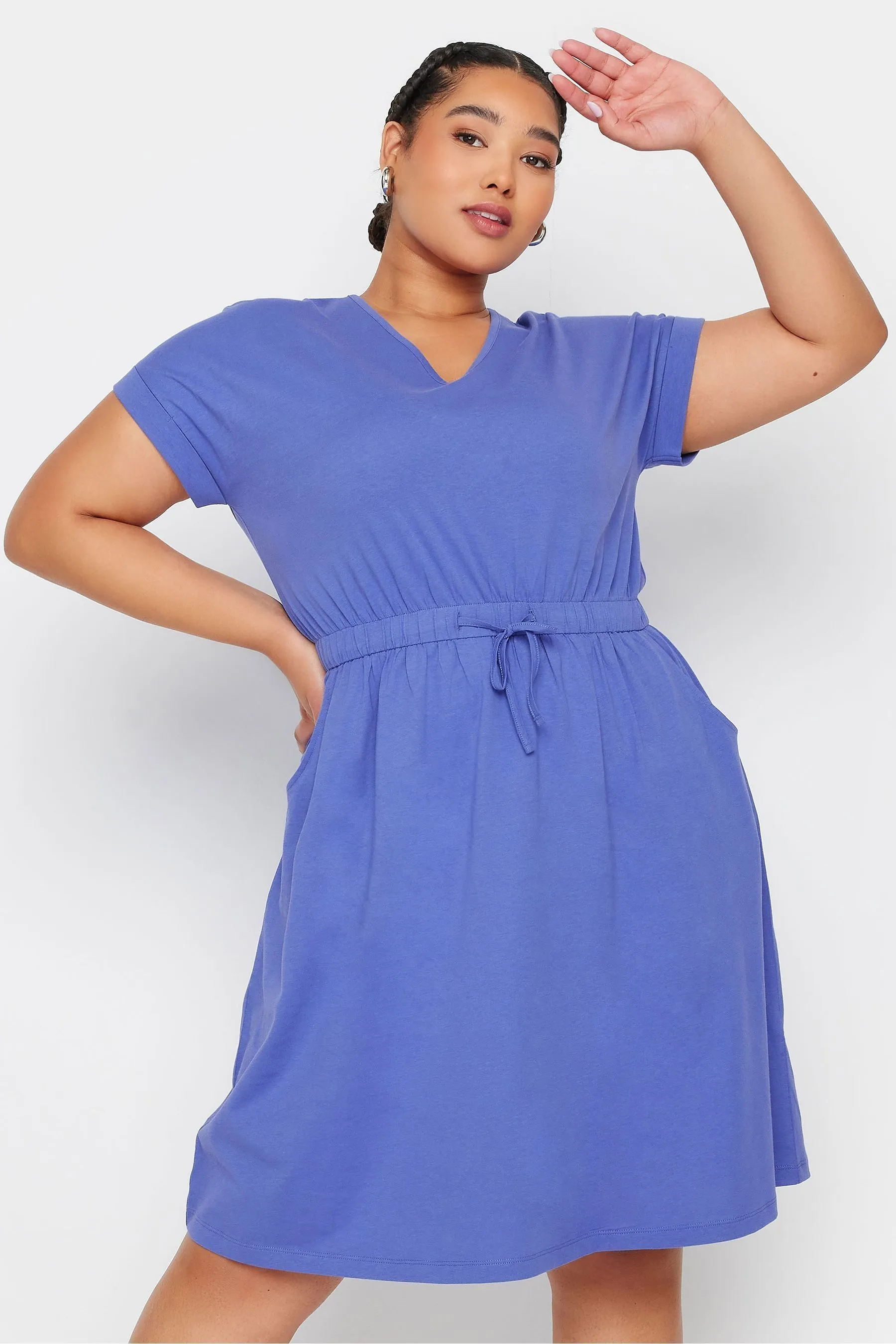Yours Curve - Abito T-shirt con coulisse