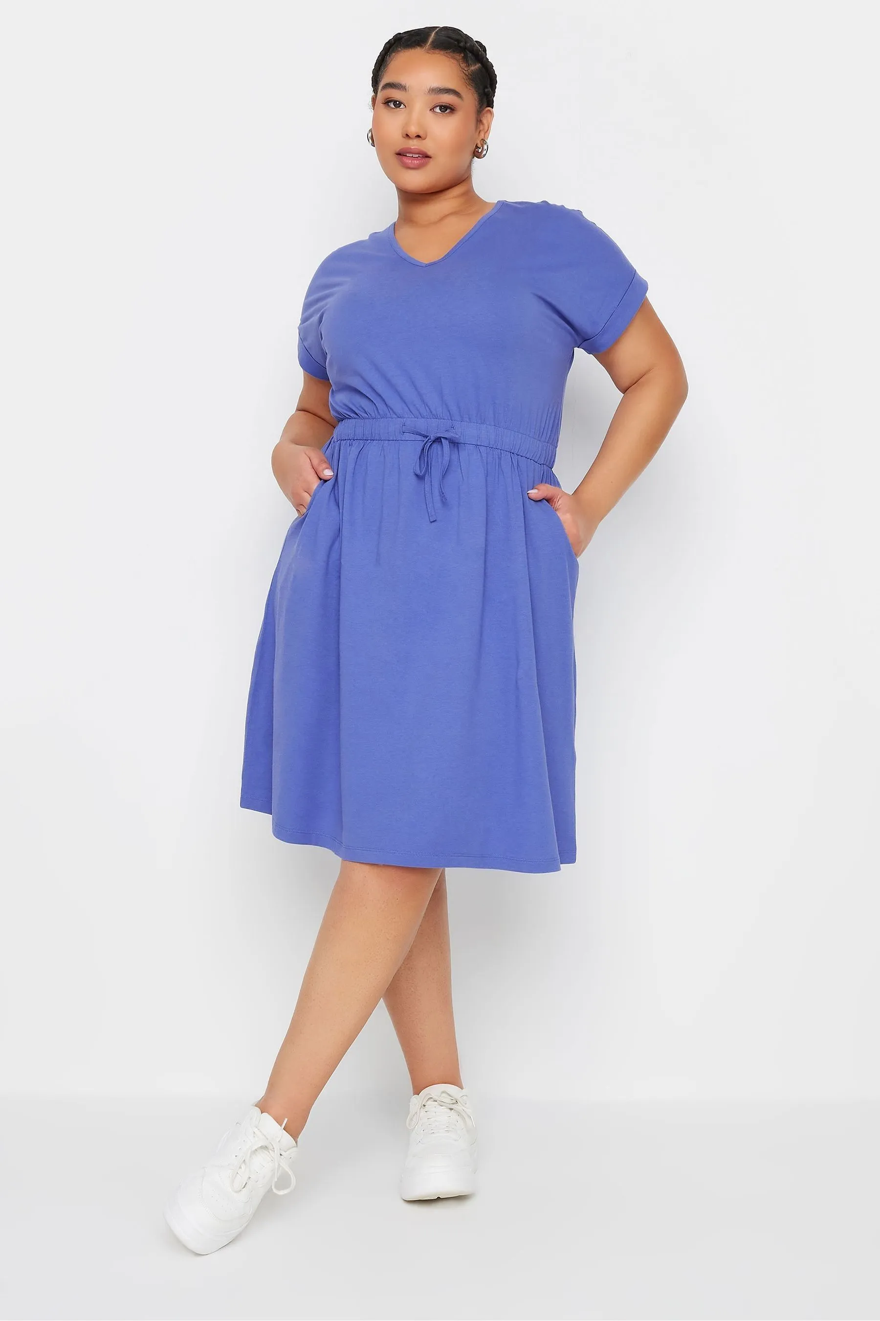 Yours Curve - Abito T-shirt con coulisse